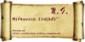 Mifkovics Ildikó névjegykártya