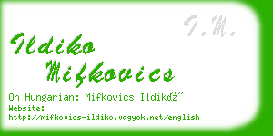 ildiko mifkovics business card